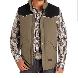 BRAND NEW, Men's Two-Tone Western Puffer Vest